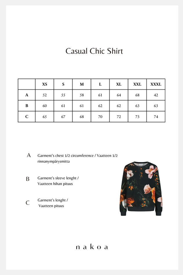 Casual Chic Print Shirt Copper Flower