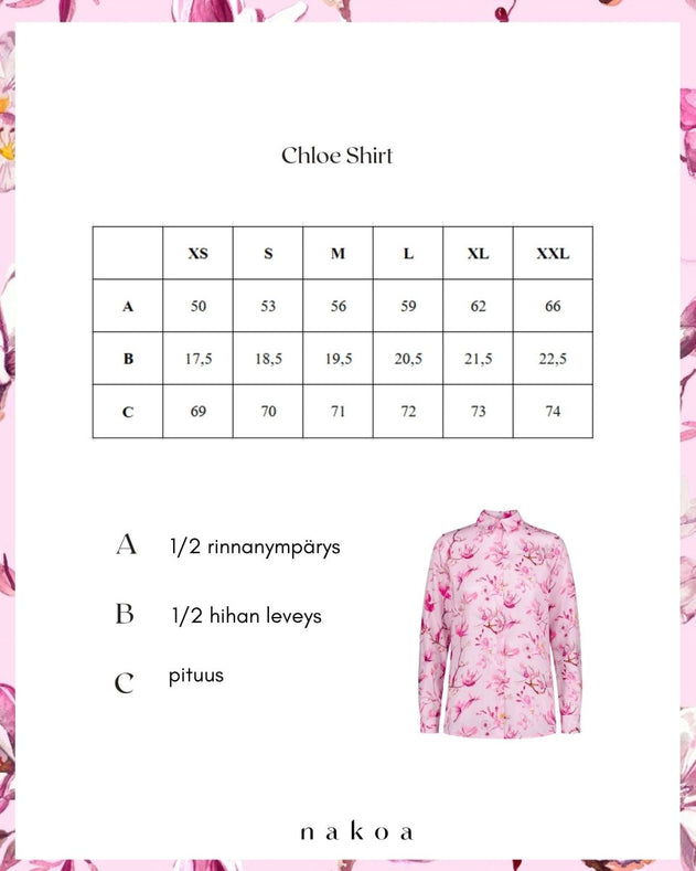 Chloe Button - up Shirt Ballet of Blossoms Pink - IVALO.COM