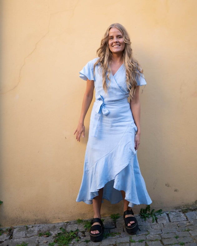 Annika Dress Sky Blue - IVALO.COM