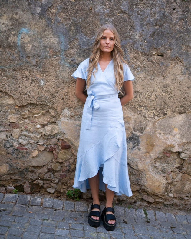 Annika Dress Sky Blue - IVALO.COM