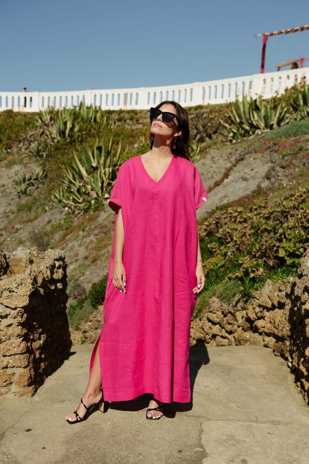 Naomi Dress Peacock Pink - IVALO.COM