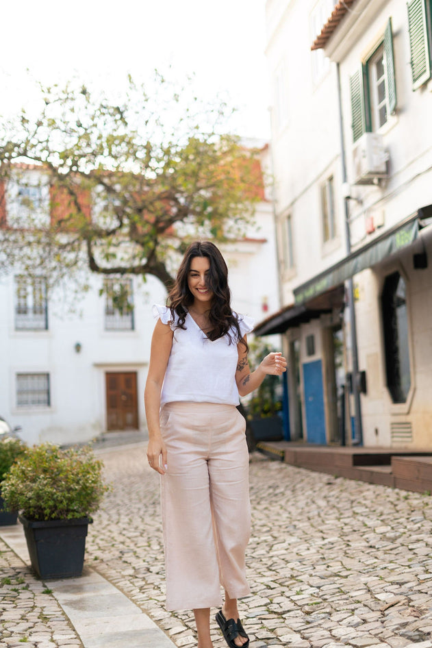 Sofia Top Coconut Milk White