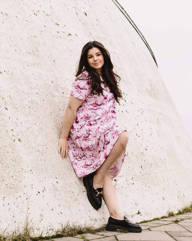 Layered Dress Ballet of Blossoms Pink - IVALO.COM