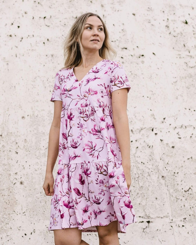 Layered Dress Ballet of Blossoms Pink - IVALO.COM