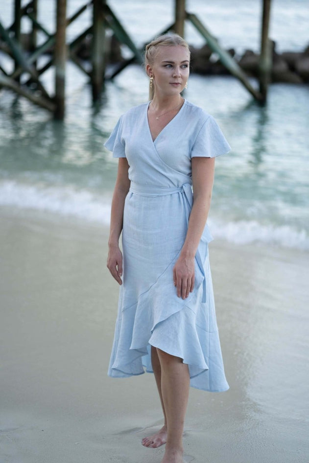 Annika Dress Sky Blue - IVALO.COM