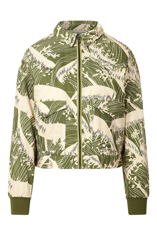 Vivi Organic Cotton Bomber Green Wave