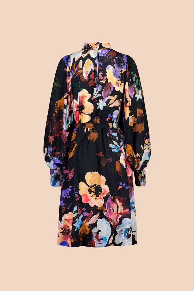 Puff Dress Black Anemone