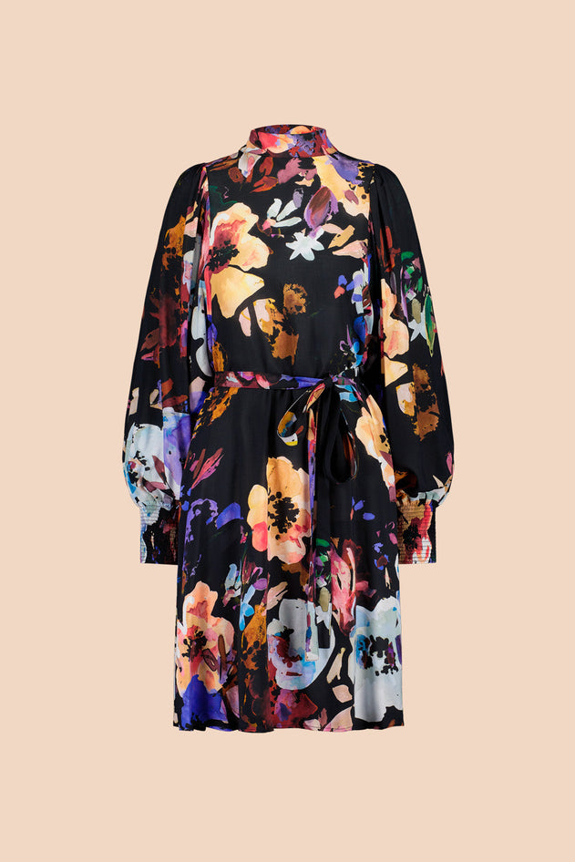 Puff Dress Black Anemone