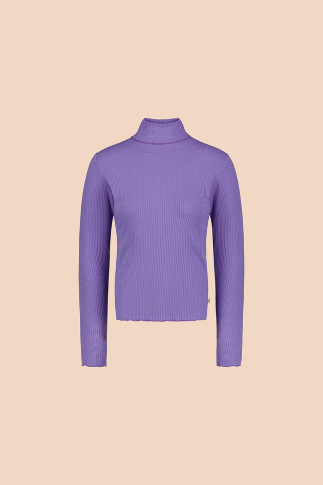 Rib Rollneck Vivid Lavender