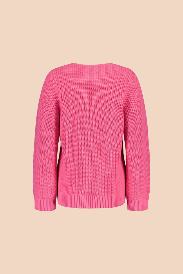 V-neck Jumper Pink