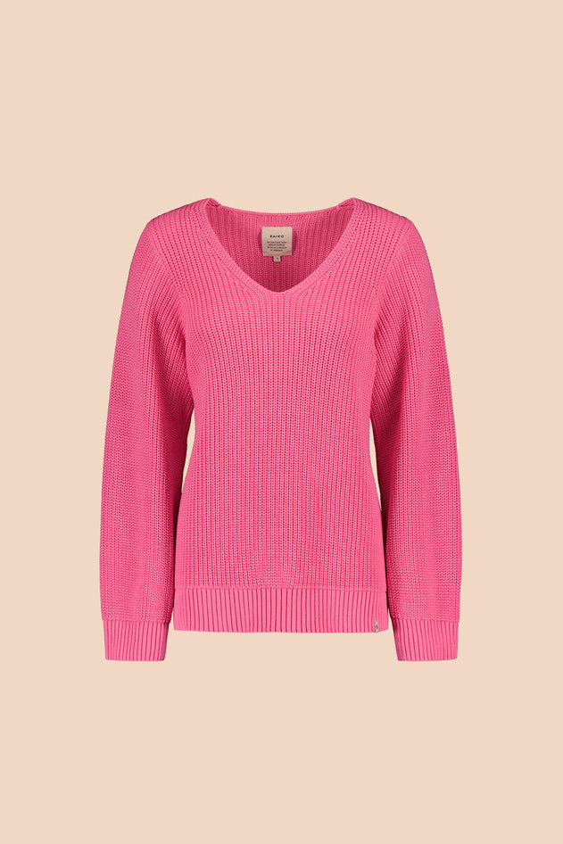 V-neck Jumper Pink