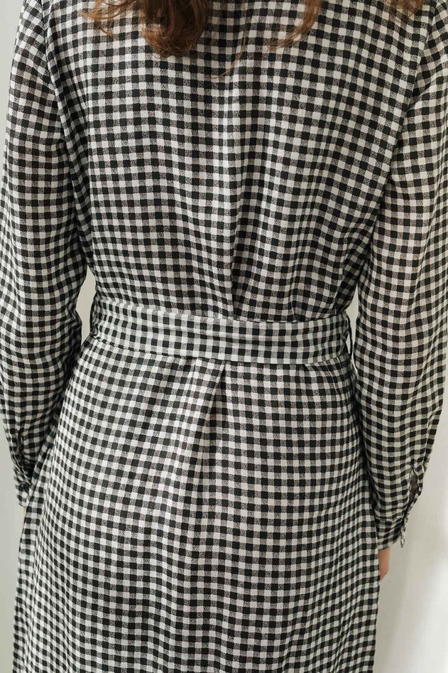Pollan Dress Black & White Vichy - IVALO.COM