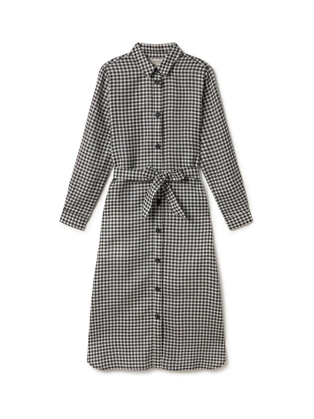 Pollan Dress Black & White Vichy - IVALO.COM