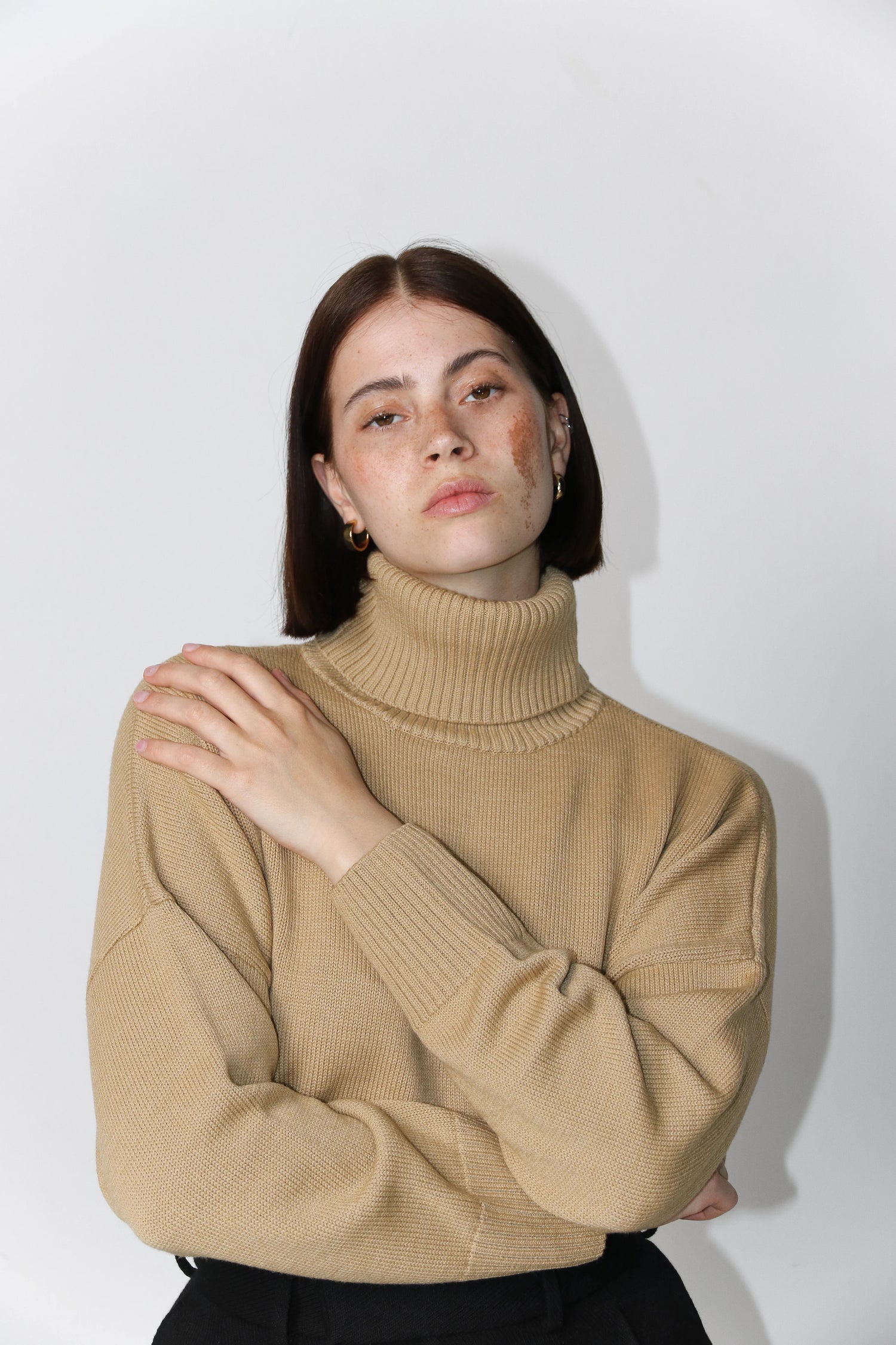 Heavy Roll Neck kameel