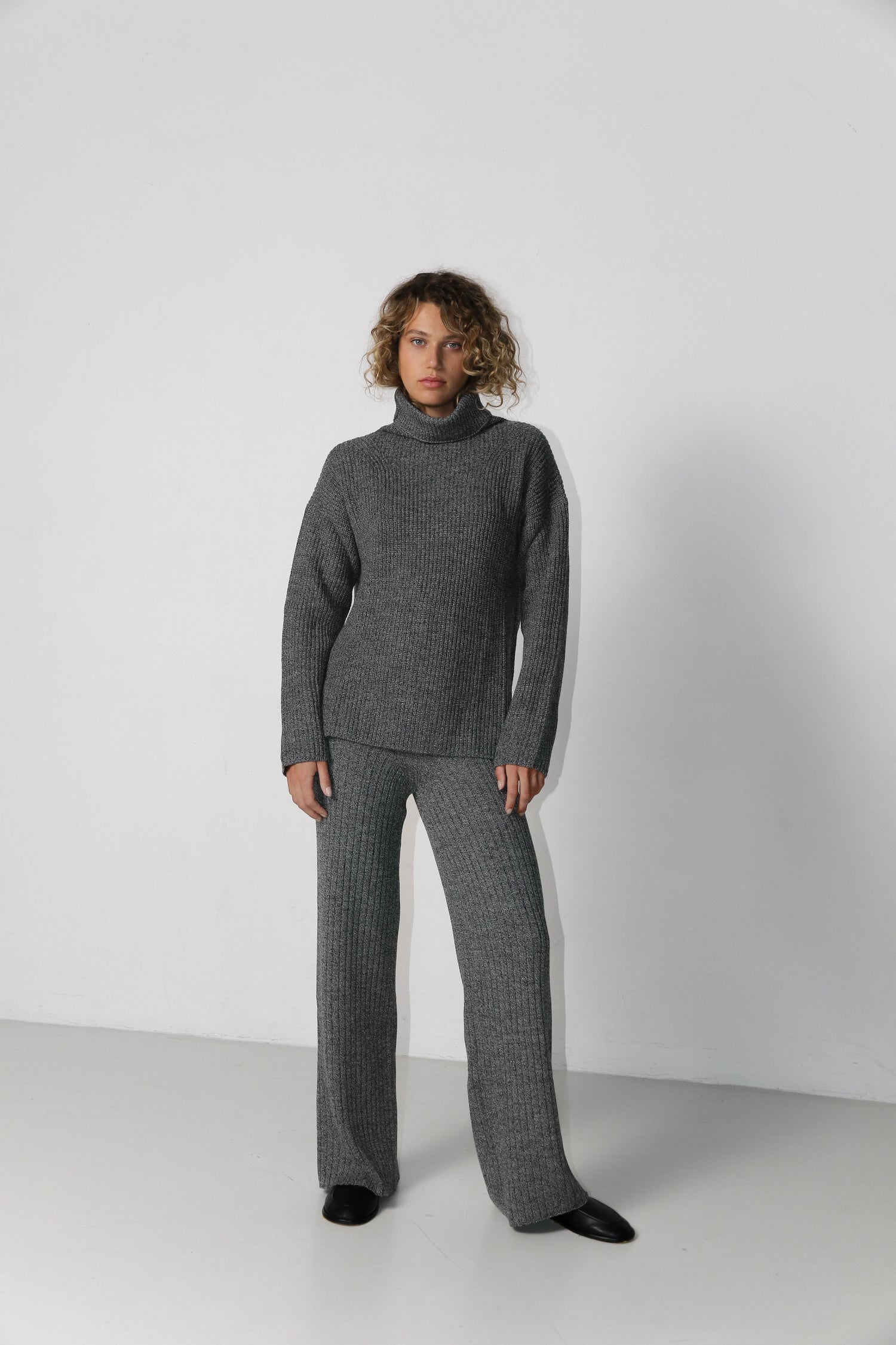 Merino -broek zwart en wit