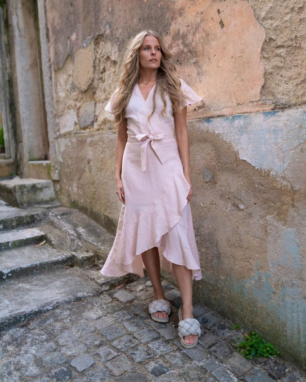 Annika Dress Sandshell Beige - IVALO.COM
