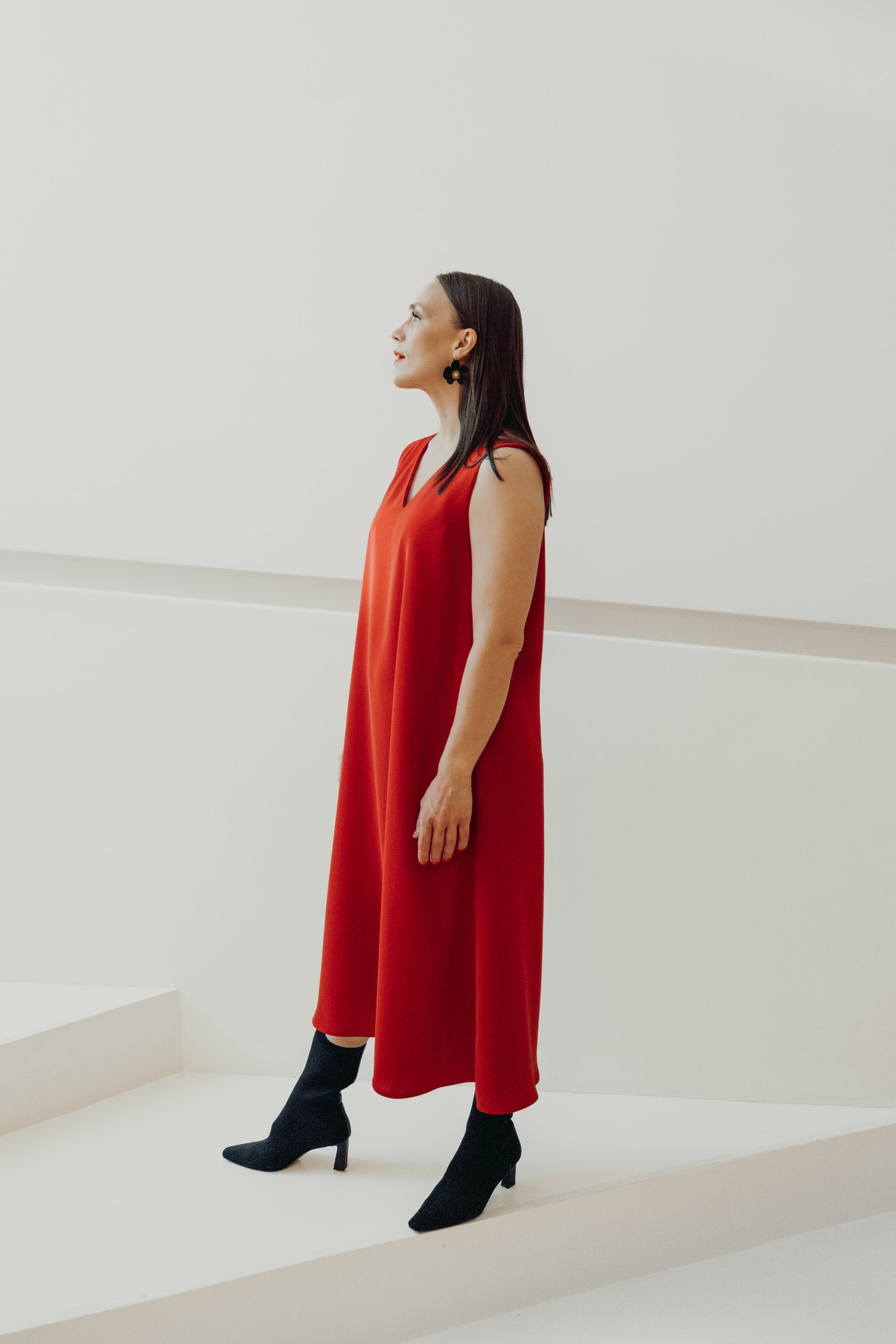 Viena Maxi Dress Red Lips