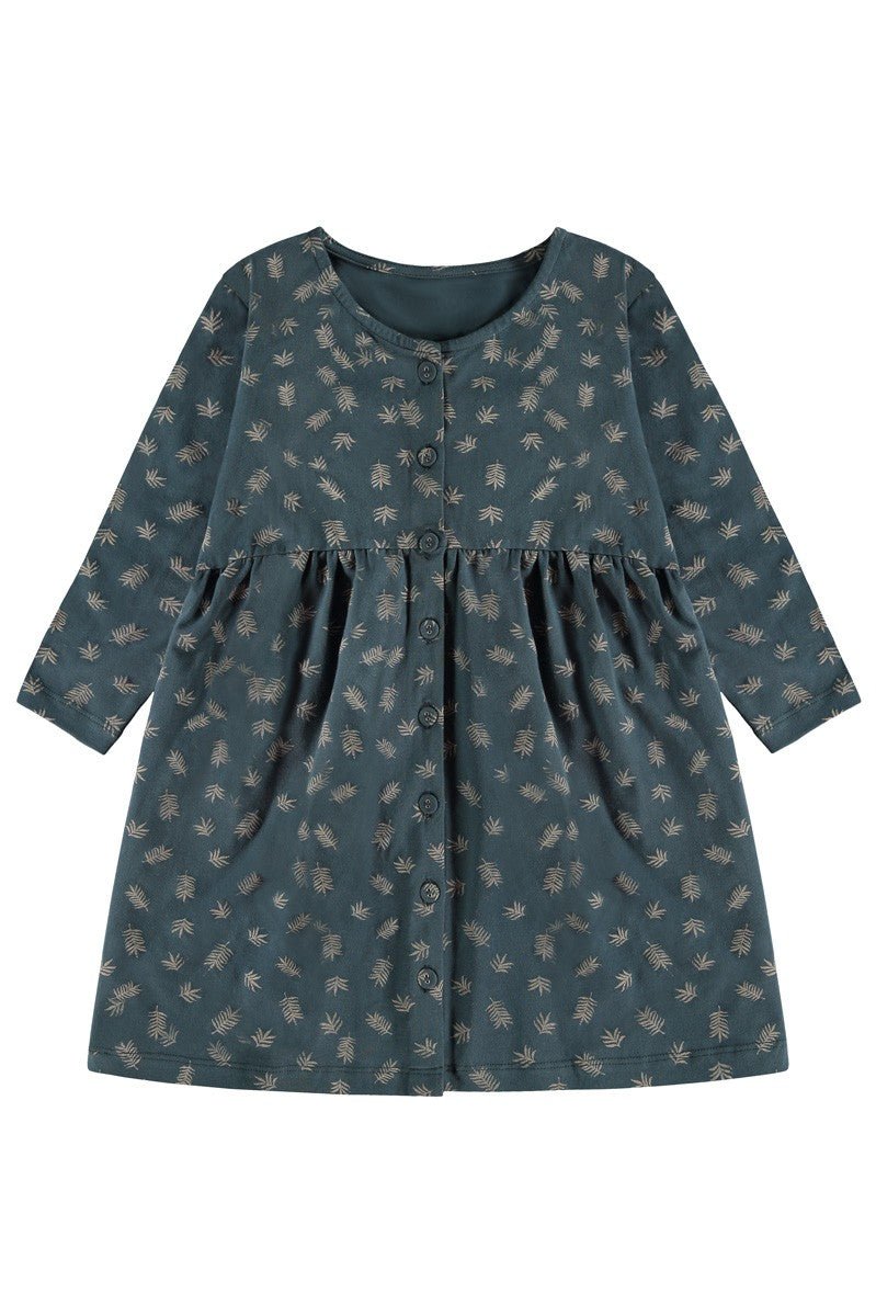 Kids' Sabrina Oversize Dress With Dropped Shoulders Blue