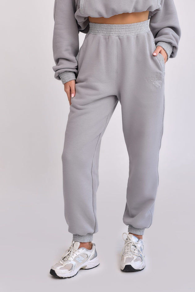 Lantre Jacquard Trim Sweatpants Grey