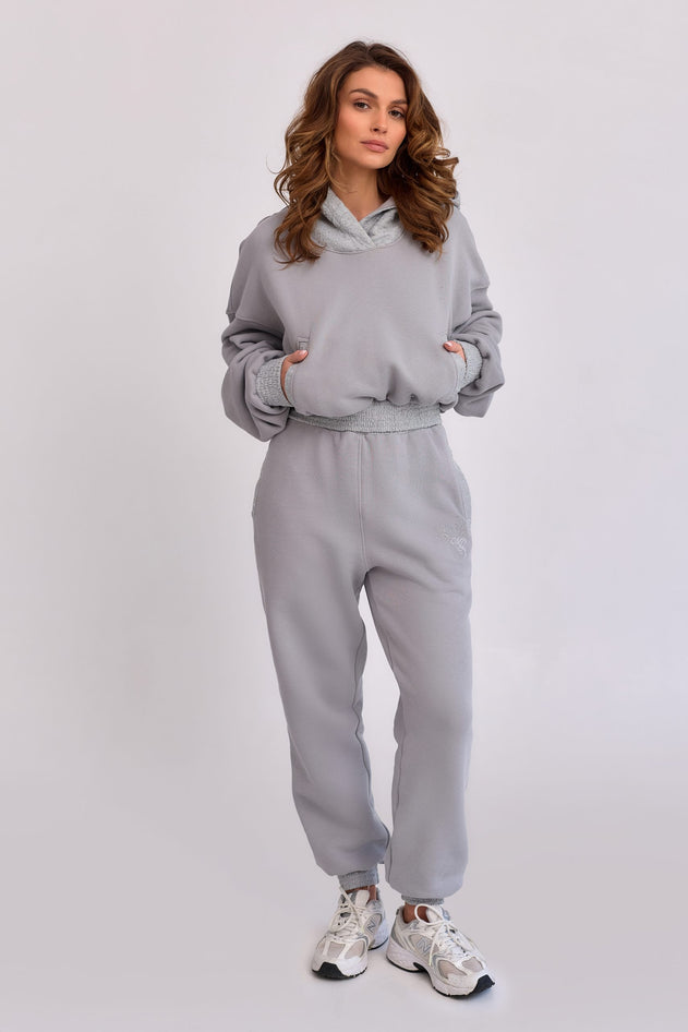 Lantre Jacquard Trim Sweatpants Grey