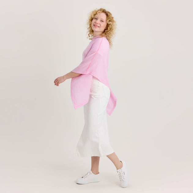 DamesMerino zijden poncho