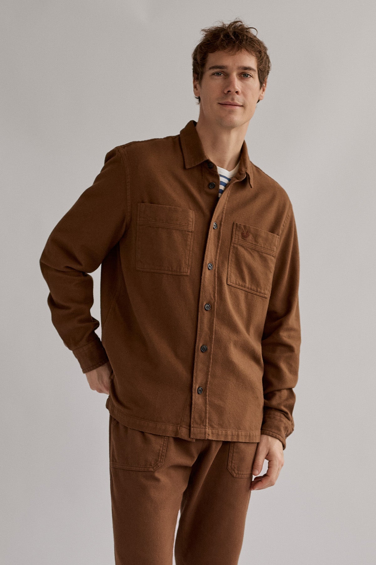 Taylor Shirt Brown Sand