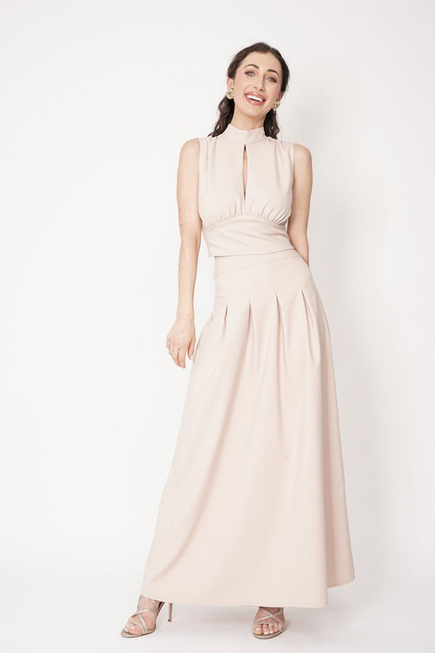 Eleonora Maxi Skirt Beige