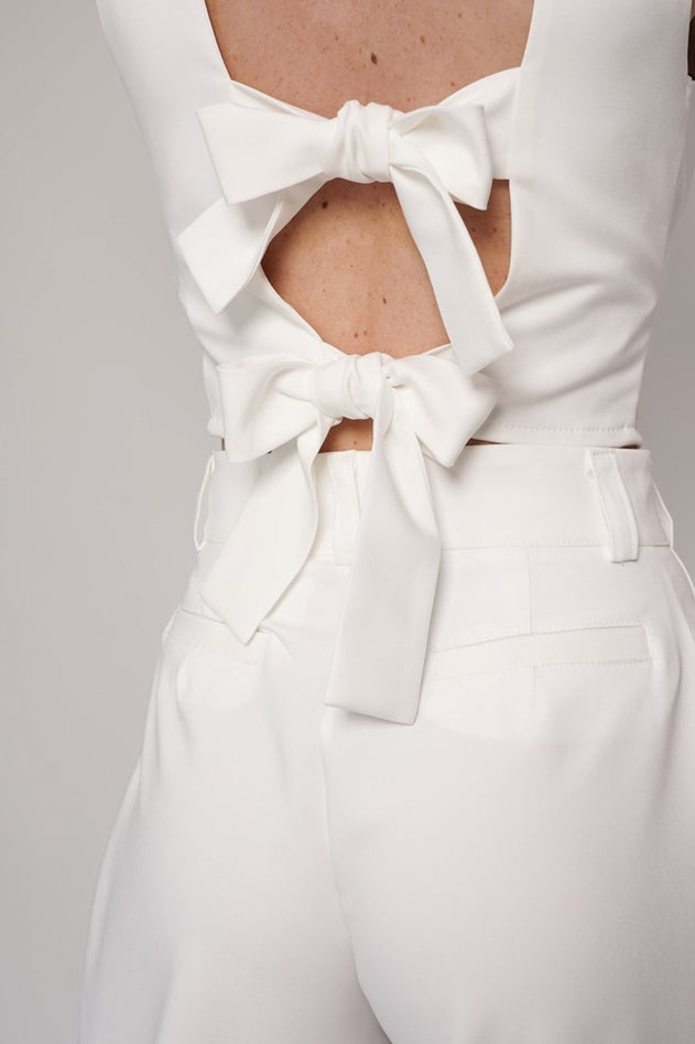 Coco Wide Leg Trousers White