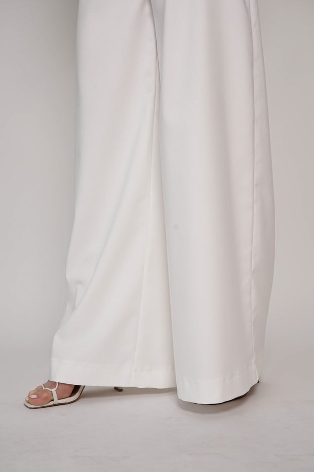 Coco Wide Leg Trousers White