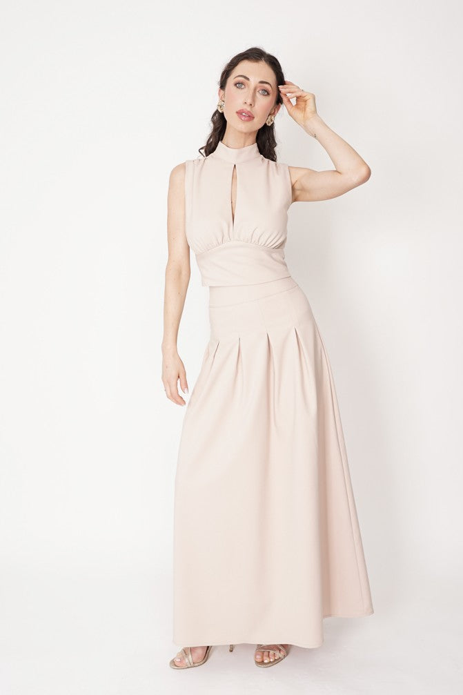 Eleonora Maxi Skirt Beige
