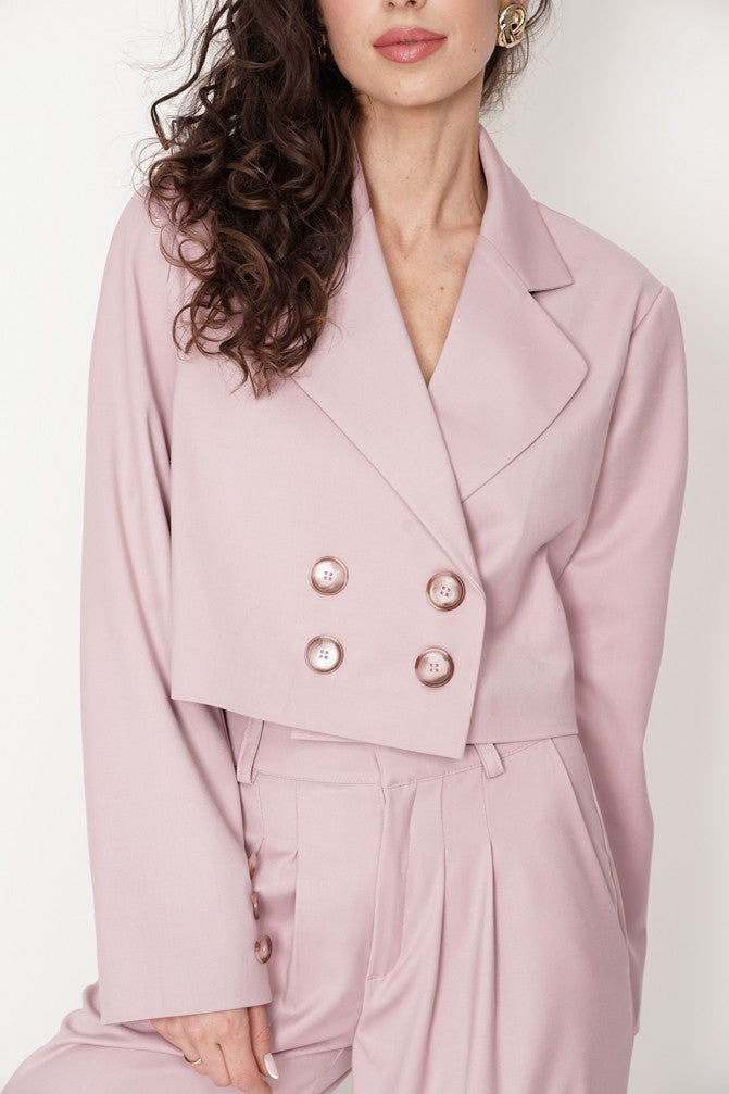 Aspen Cropped Blazer Pink