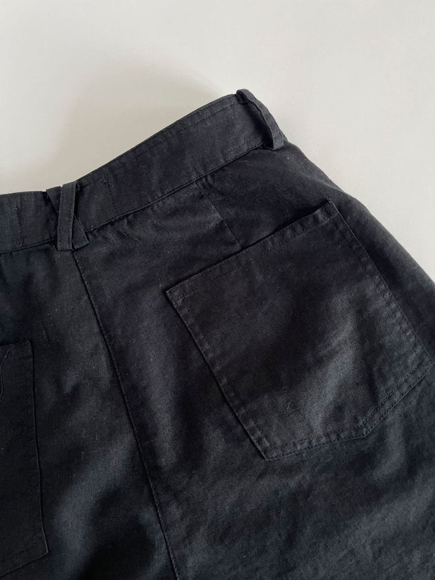 Emmie Organic Linen Cotton Shorts Black