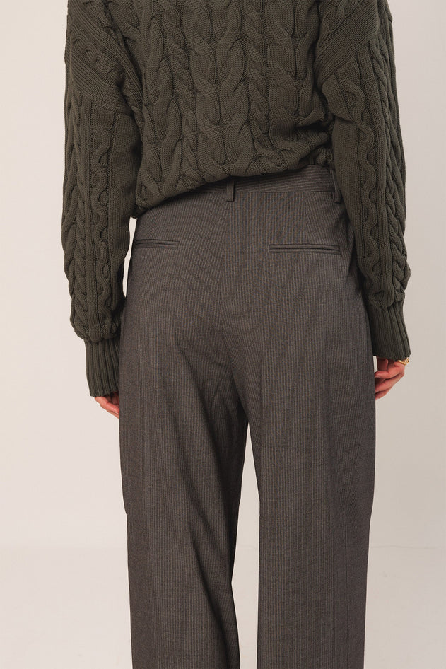 Tailored Pleated Pants Marengo