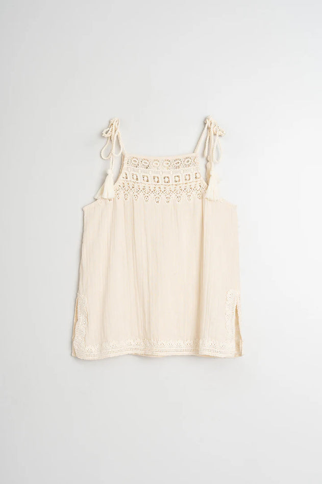 Double Gauze Top Ecru