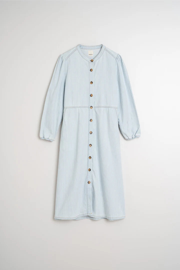 Washed Effect Denim Dress Super Stone