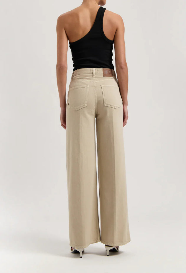 Sara High Loose Flow Jeans Sand