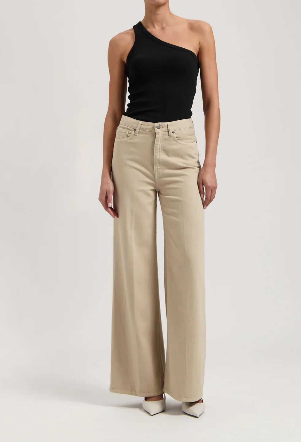 Sara High Loose Flow Jeans Sand