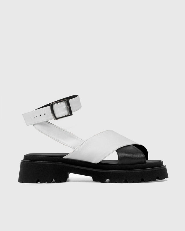 Medley sandalen cactus lederen desserto® wit