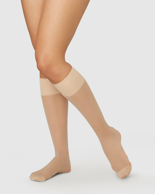 Elin Premium Knee-Highs 2-Pack Beige