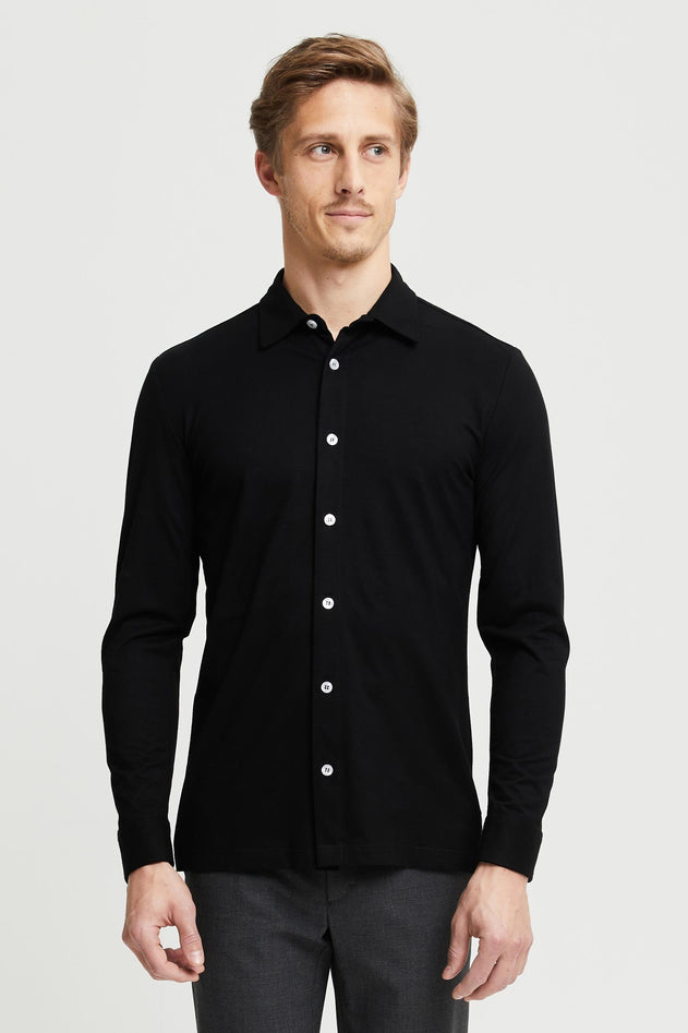 Hemmo bamboe jersey shirt zwart