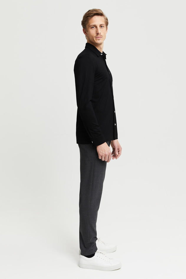 Hemmo bamboe jersey shirt zwart