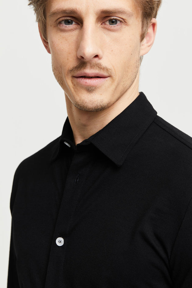 Hemmo bamboe jersey shirt zwart