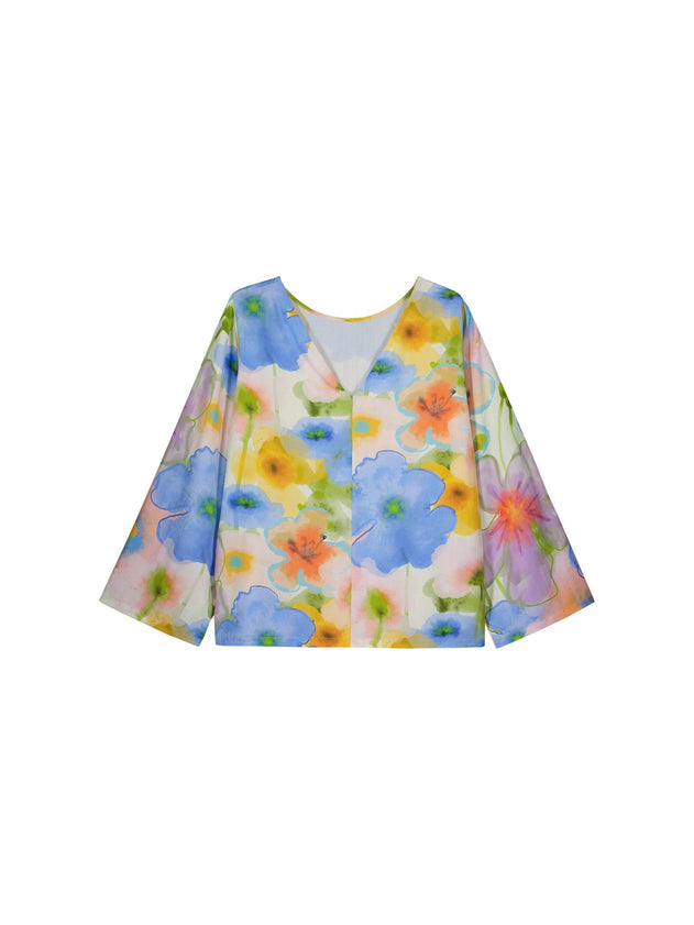 Bouquet Shirt Yellow/Blue