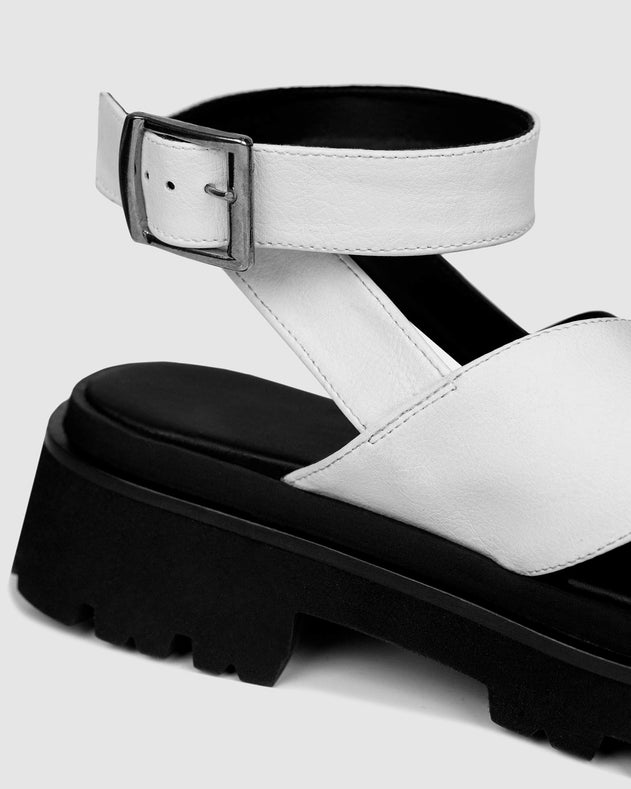 Medley sandalen cactus lederen desserto® wit
