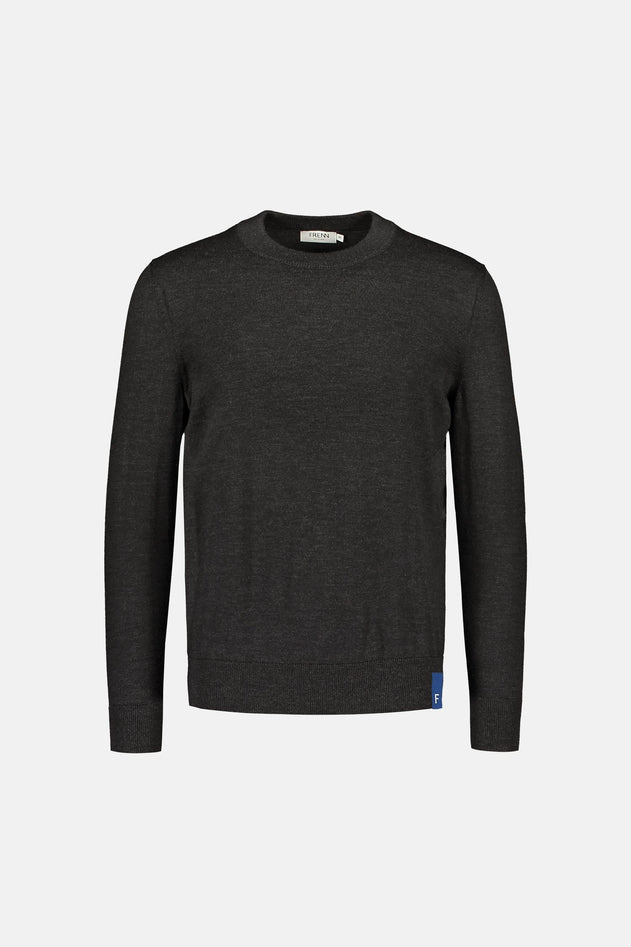 Daniel Extra Fine Merino Wool Pullover Anthracite