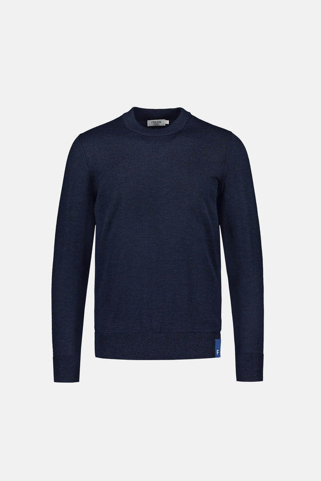 Daniel Extra Fine Merino Wool Pullover Blue