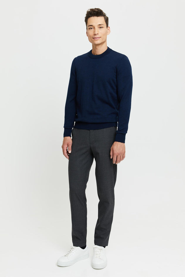 Daniel Extra Fine Merino Wool Pullover Blue