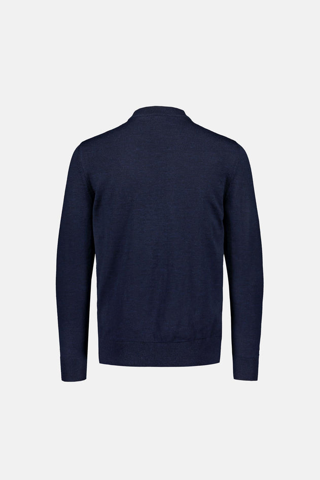 Daniel Extra Fine Merino Wool Pullover Blue