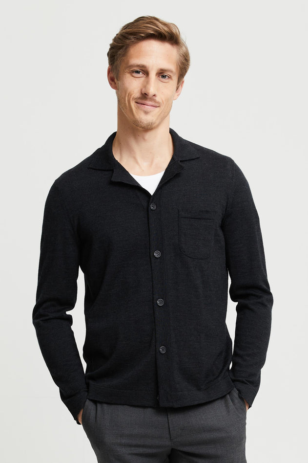 Eero Extra Fine Merino Wool Knit -shirt
