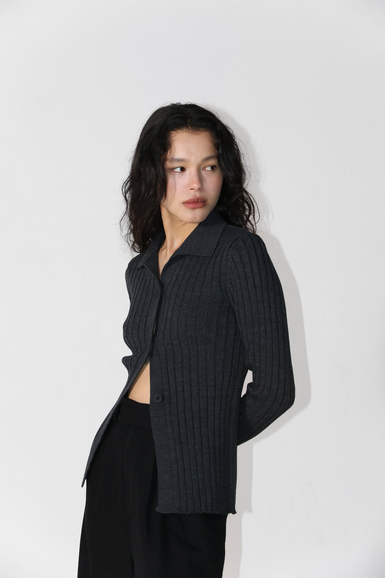 Merino Polo Vest Antra